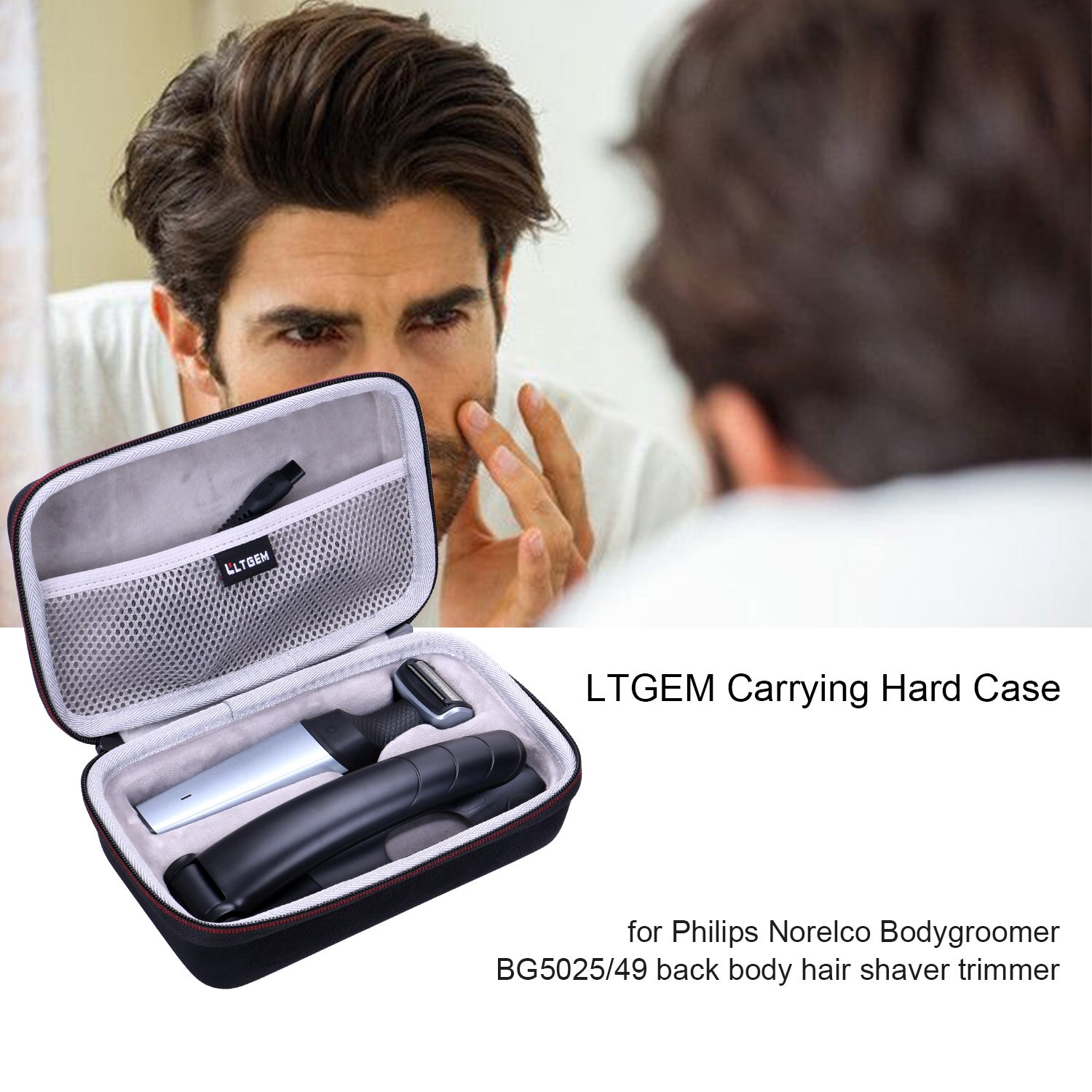 EVA Waterproof Shockproof Hard Case for Philips Norelco Bodygroomer BG5025/49 back body hair shaver trimmer EVA Waterproof Shockproof Hard Case for Philips Norelco Bodygroomer BG5025/49 back body hair shaver trimmer