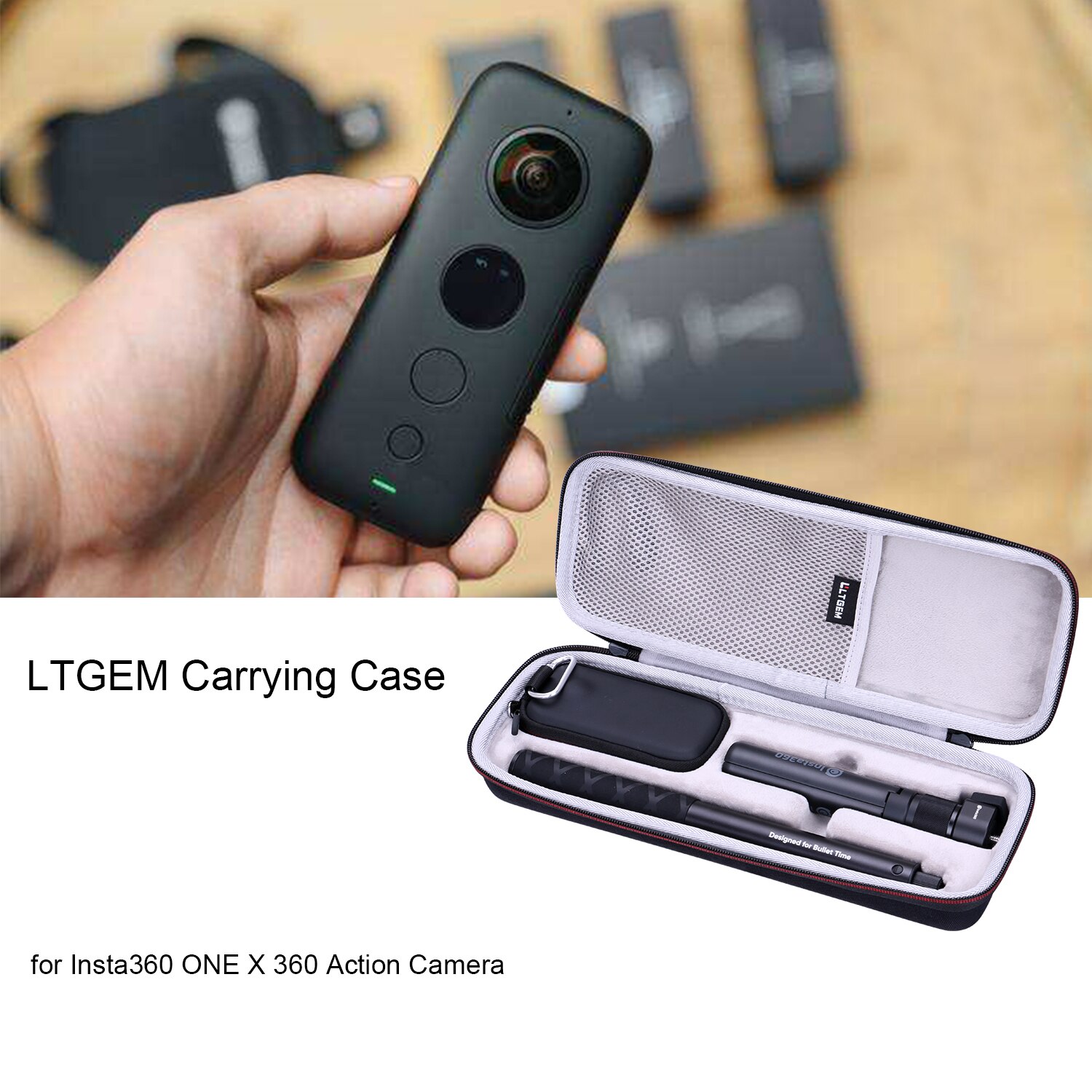 EVA Black Hard Carrying Case for Insta360 ONE X 360 Action EVA Black Hard Carrying Case for Insta360 ONE X 360 Action