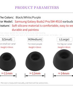 6Pcs Silicone Ear Tips for Samsung Galaxy Buds 2 Pro TWS Eartips SM-R510 Earbuds Tips Galaxy Buds2 Pro Soft Earplugs - Image 3