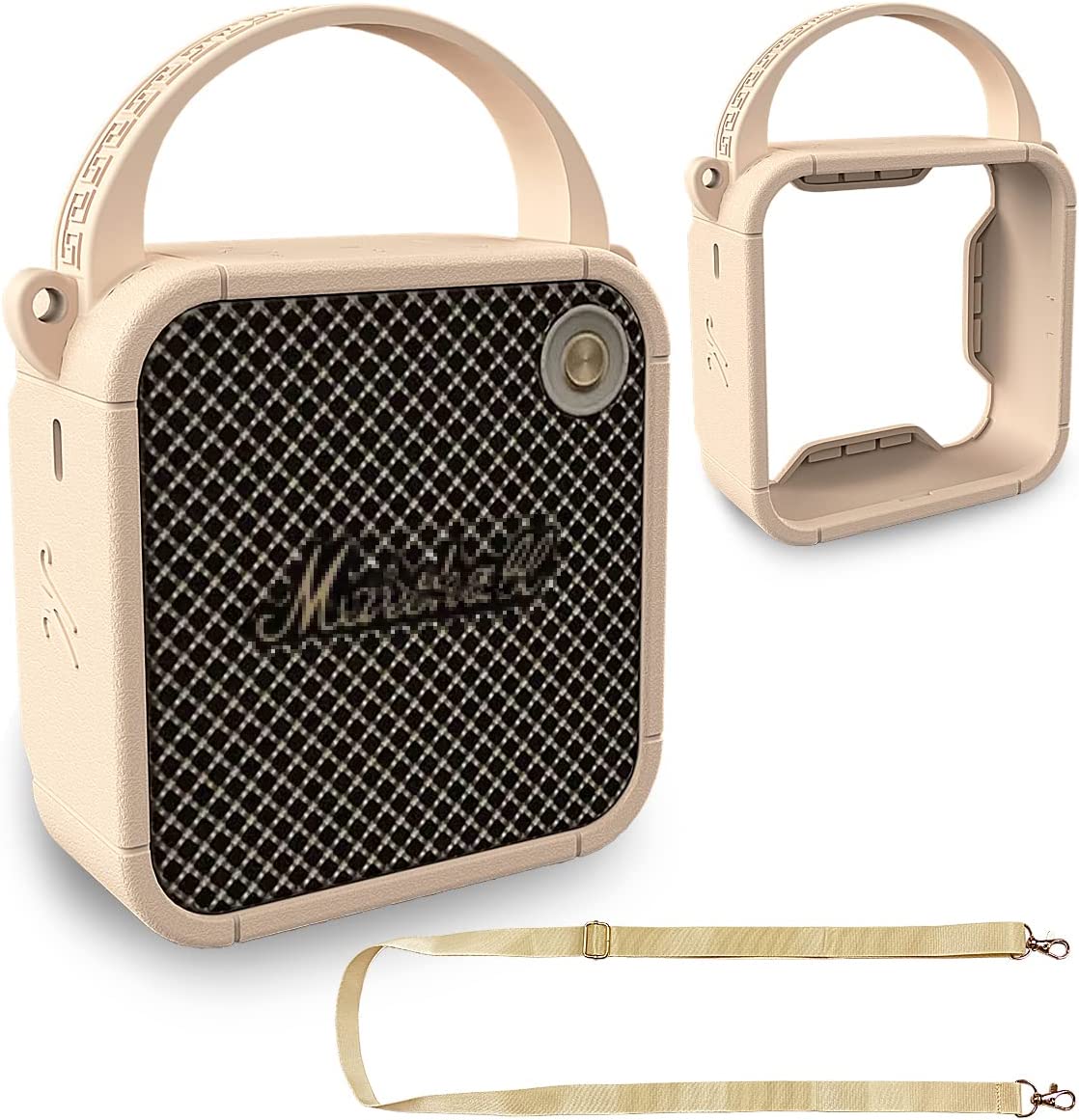 Silicone Protective Cover Case and Strap for Marshall Willen Portable Bluetooth Speaker
