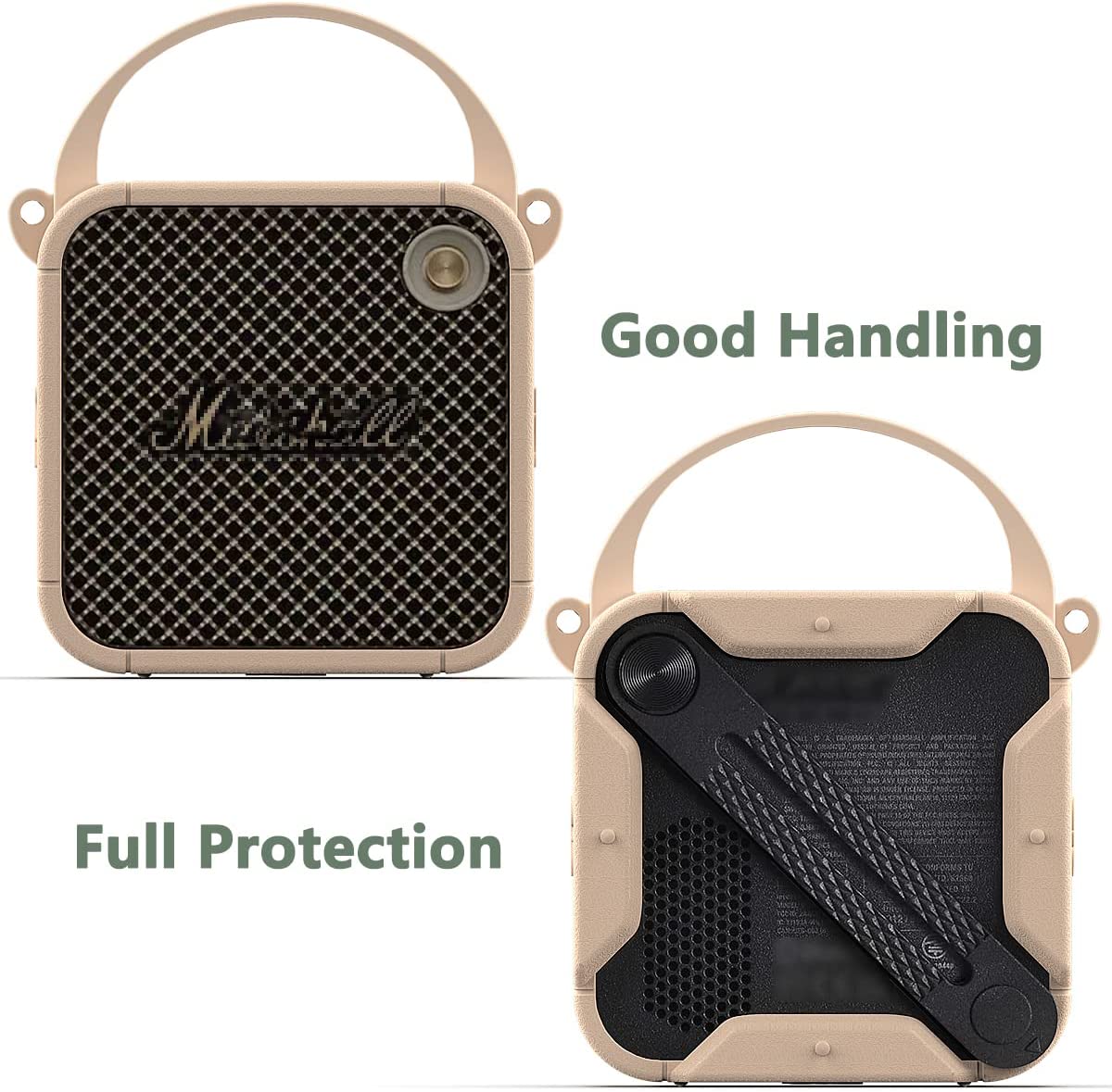 Silicone Protective Cover Case and Strap for Marshall Willen Portable Bluetooth Speaker