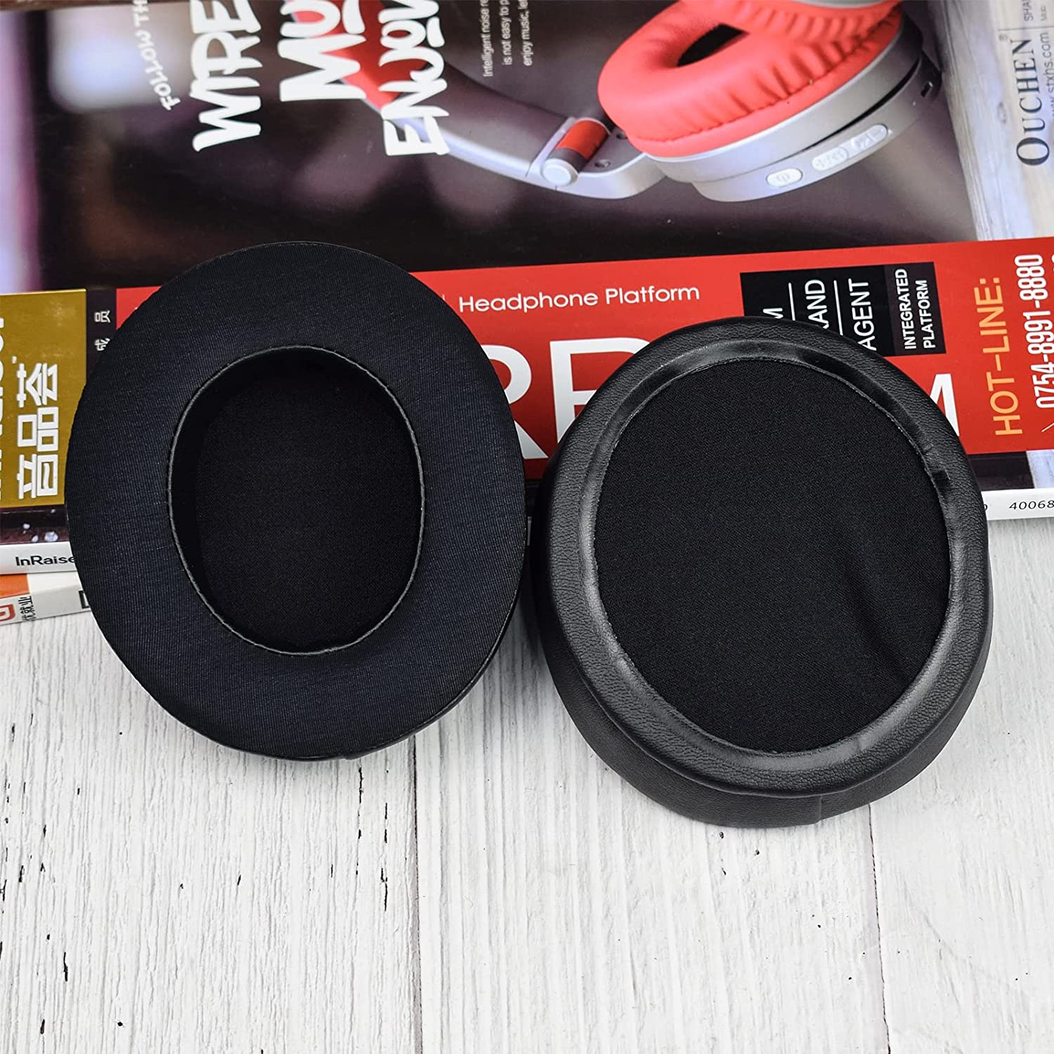 Replacement Fabric Cooling Gel Earpads for Razer BlackShark V2 X Wired with MIC Gaming Headset ATH M50X M40X M30X MSR7 MDR-7506
