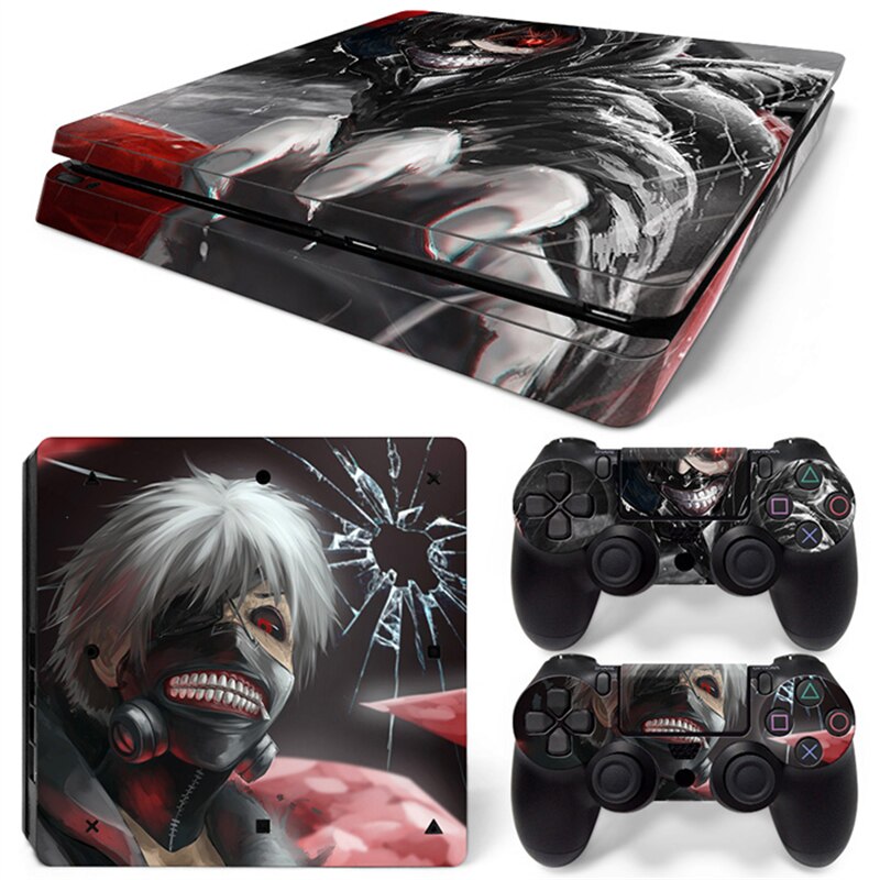 Anime 1380 PS4 Slim Skin Sticker Decal Cover for ps4 slim Console and 2 Controllers skin Vinyl slim sticker Decal