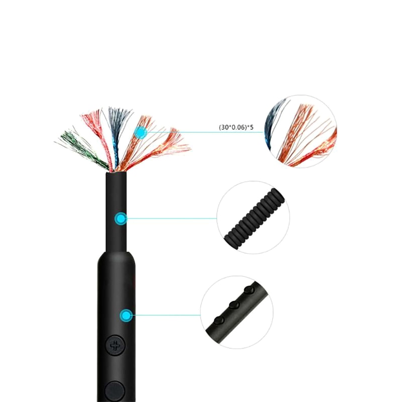 Replacement Audio Cable for Marshall Major II 2 3 Monitor MID Headphones Cord with Mic Volume Control