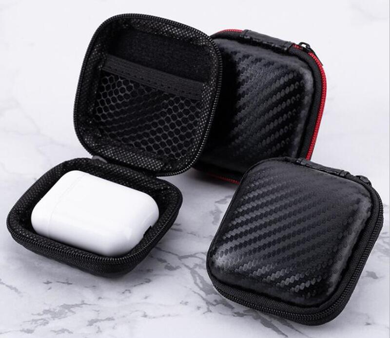 1PC Earbud Case, Earphone Case Headphone EVA Earbud Holder Organizer Bag, Mini Earbud Pouch for Wireless Earbuds SD Memory Card