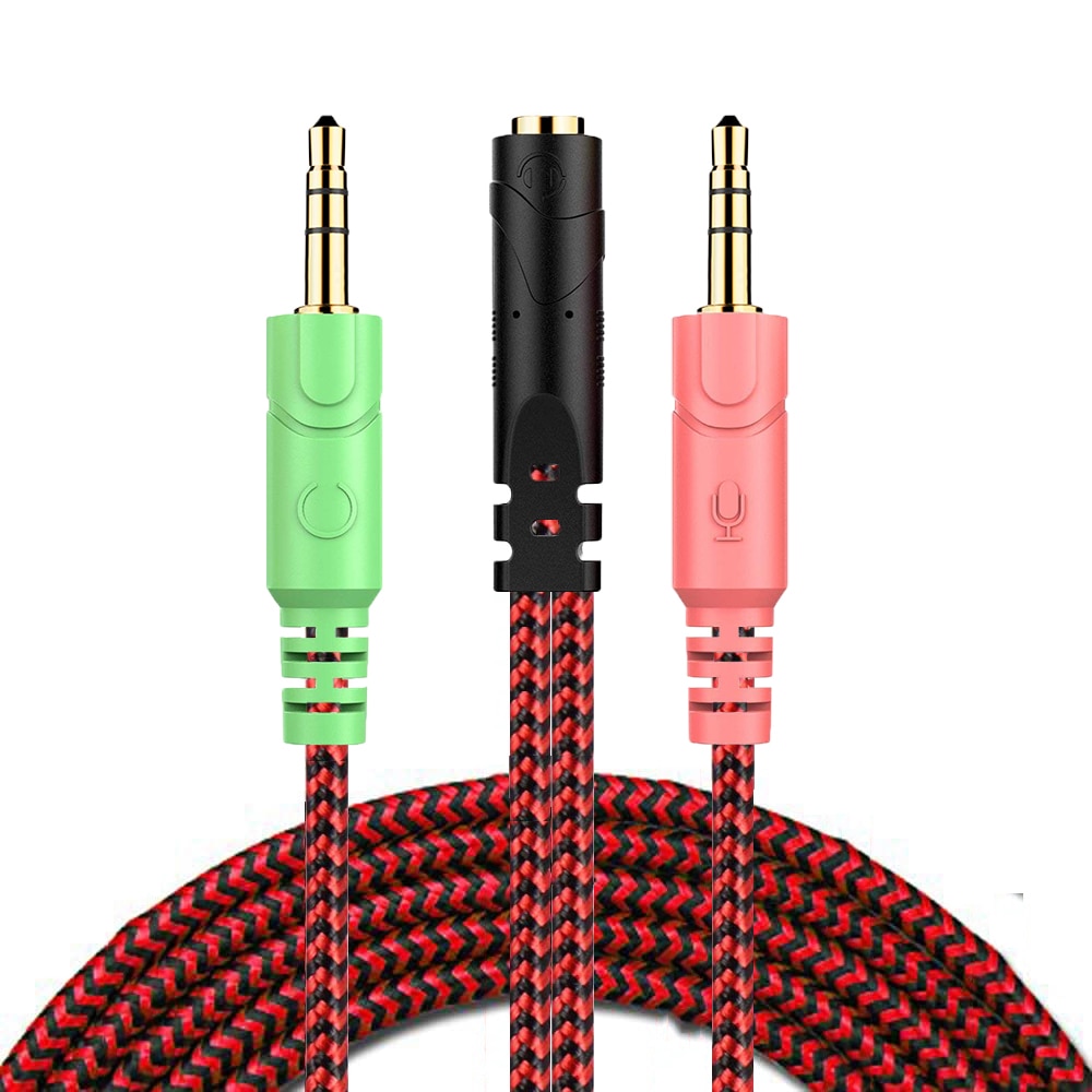2.0M Braided Replacement Cable Extension Cord Wire for Logitech G433 G233 G Pro X Gaming Headset With Mute Volume Control Clip