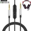 Braided Cable Extension Cord Volume Control Inline Mute Function Logitech Astro A10 A40 TR Headsets