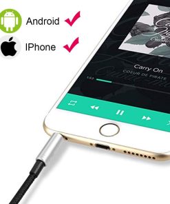 Alternative view of Braided Cable Extension Cord Volume Control Inline Mute Function Logitech Astro A10 A40 TR Headsets