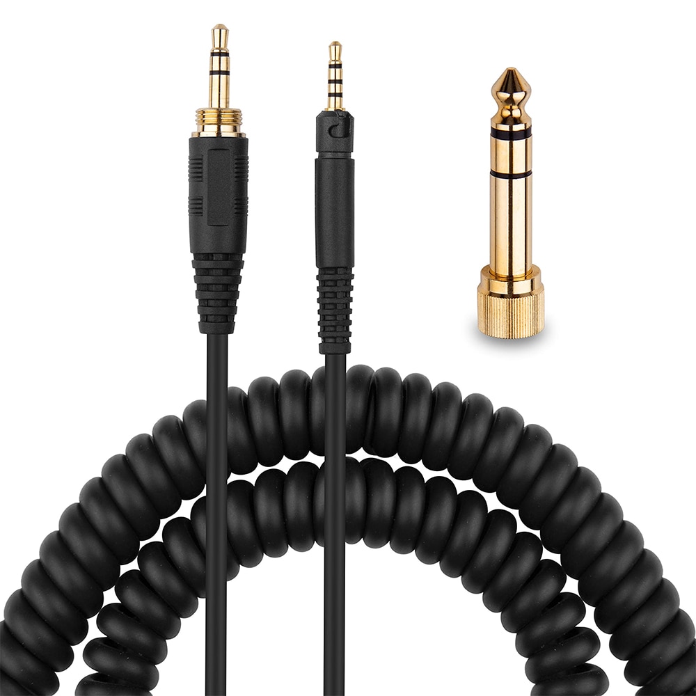 Replacement Spring Coiled 6.35mm Aux Cable Extension Cord for KRK KNS 6400 6402 8400 8402 On-Ear Circumaural Headphones Replacement Spring Coiled 6.35mm Aux Cable Extension Cord for KRK KNS 6400 6402 8400 8402 On-Ear Circumaural Headphones