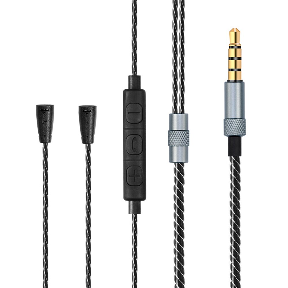 OFC Replacement Stereo Audio Cable Extension Music Cord Wire for Sennheiser IE80 IE8I IE8 Headphones Earphones