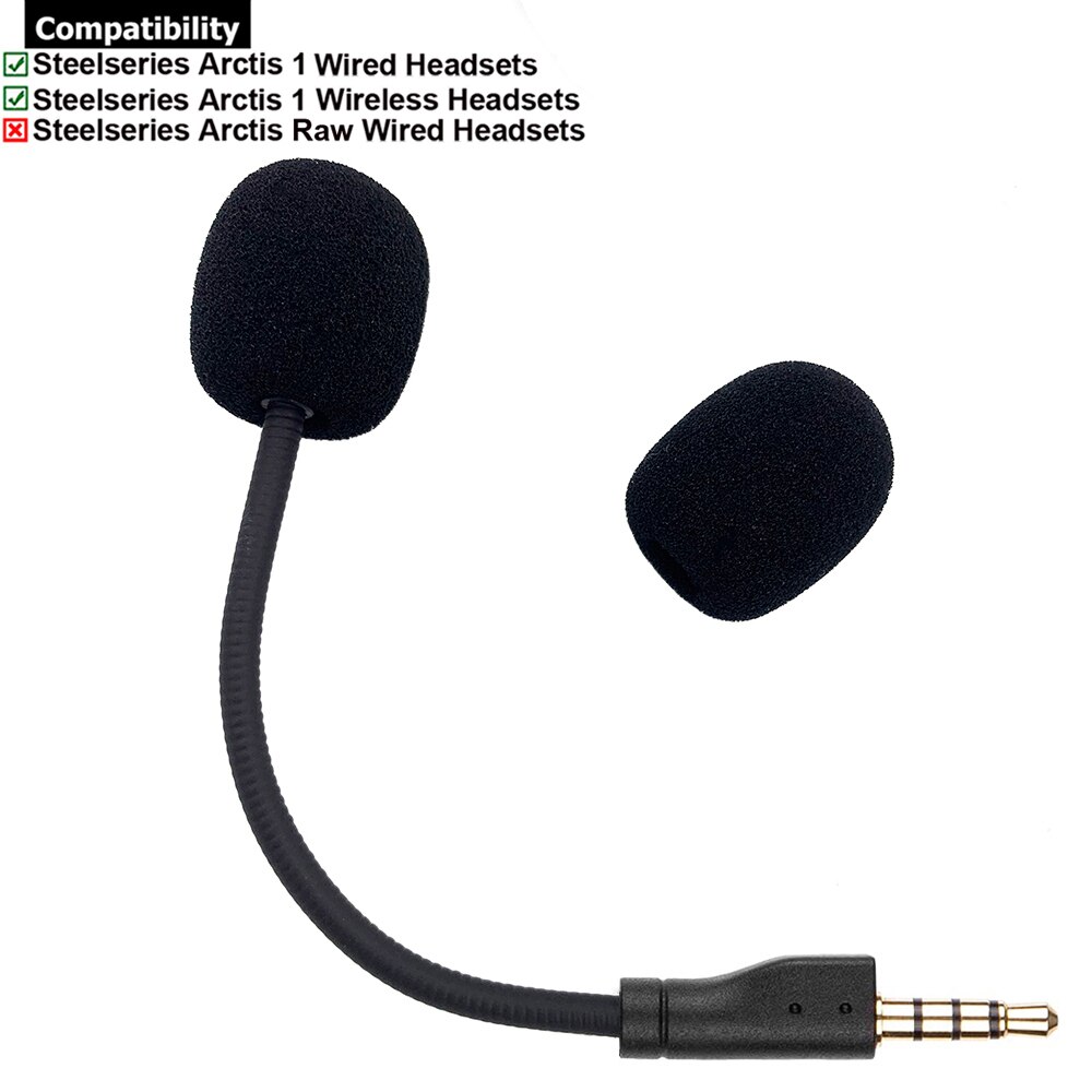 OFC Replacement Aux 3.5mm Game Mic Detachable Microphone Boom for Steelseries Arctis 1 One Raw Wired Wireless Gaming Headsets