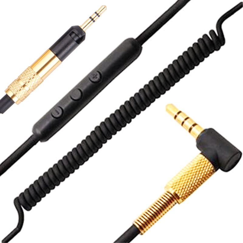 OFC Replacement Stereo Audio Spring Coiled Cable Extension Cord for Pioneer DJ HDJ-X5 HDJ-X7 BT HDJ-X5BT Headphones OFC Replacement Stereo Audio Spring Coiled Cable Extension Cord for Pioneer DJ HDJ-X5 HDJ-X7 BT HDJ-X5BT Headphones