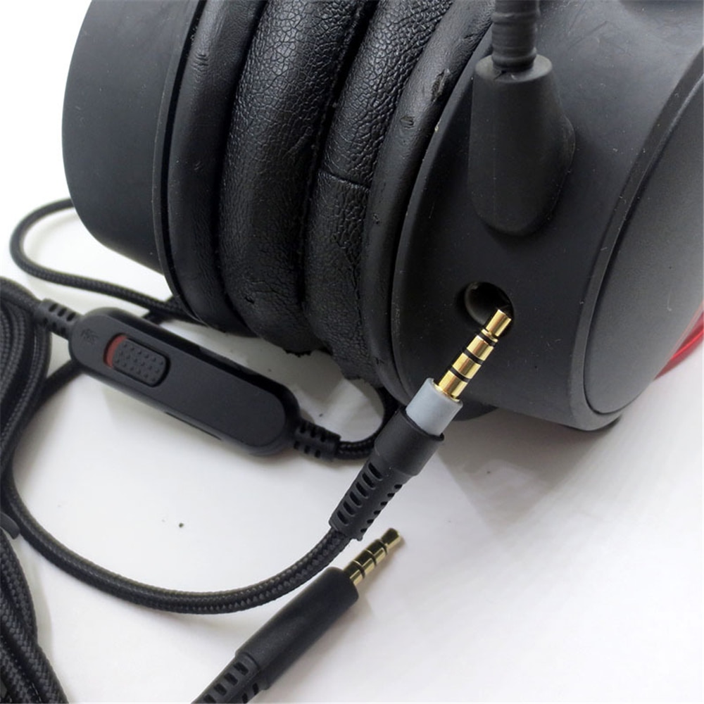 Braided Replacement Cable Extension Cord for Kinston HyperX Cloud Mix Alpha Gaming Headsets With Mute Function Volume Control Braided Replacement Cable Extension Cord for Kinston HyperX Cloud Mix Alpha Gaming Headsets With Mute Function Volume Control
