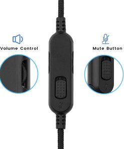 Alternative view of Braided Cable Extension Cord Kinston HyperX Cloud Mix Alpha Gaming Headsets Mute Function Volume Control