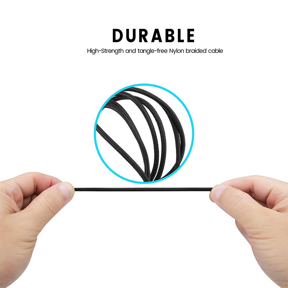OFC Replacement Nylon Braided Cable Extension Cord For Anker Soundcore Life Q35 Space NC Q30 Q20 Q10 2 Active Vortex Headphones OFC Replacement Nylon Braided Cable Extension Cord For Anker Soundcore Life Q35 Space NC Q30 Q20 Q10 2 Active Vortex Headphones