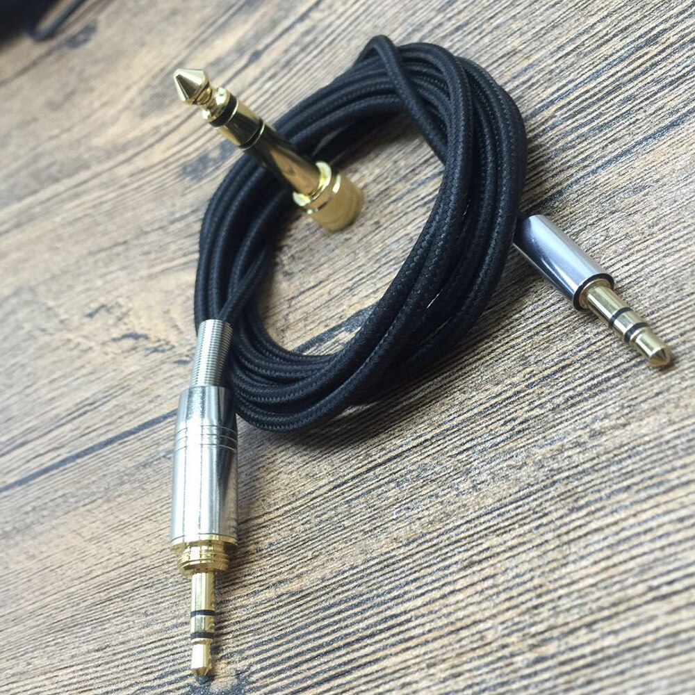 6.35mm OFC Replacement Cable Extension Cord For Denon AH-MM400 AH-MM300 AH-MM200 AH-NCW500 AH-D320 AH-D340 AH-D401 Headphones