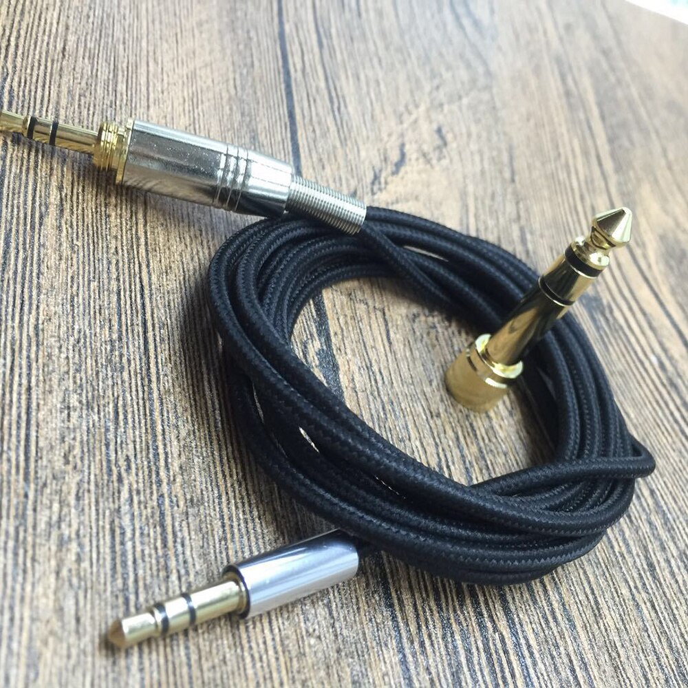 6.35mm OFC Replacement Cable Extension Cord For Denon AH-MM400 AH-MM300 AH-MM200 AH-NCW500 AH-D320 AH-D340 AH-D401 Headphones