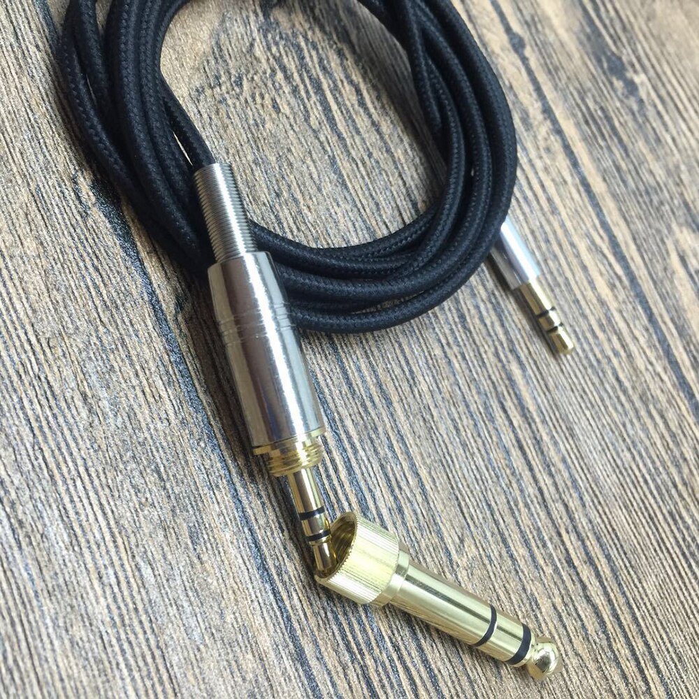 6.35mm OFC Replacement Cable Extension Cord For Denon AH-MM400 AH-MM300 AH-MM200 AH-NCW500 AH-D320 AH-D340 AH-D401 Headphones