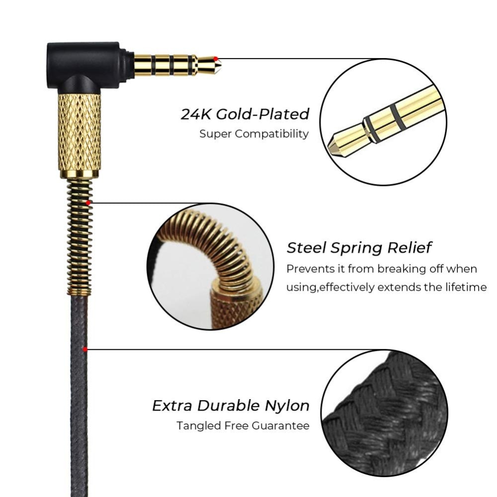 OFC Replacement Nylon Braided Cable Extension Cord Wire for Yamaha PAC HPH-MT5 HPH-MT5W HPH-MT8 Monitor Over Ear Headphones OFC Replacement Nylon Braided Cable Extension Cord Wire for Yamaha PAC HPH-MT5 HPH-MT5W HPH-MT8 Monitor Over Ear Headphones