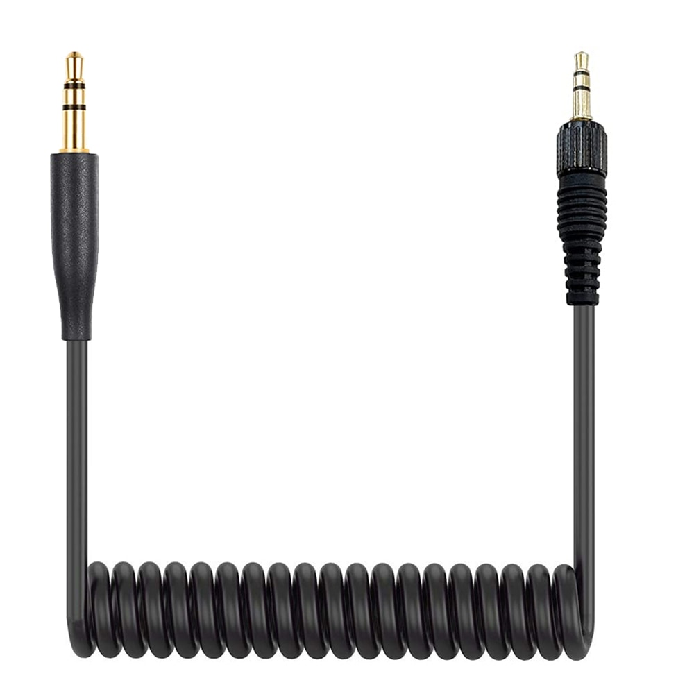 Replacement Locking 3.5mm TRS Spring Cable For Sony UWP-V1 UWP-D11 UWP-D21 Wireless Output Microphone Audio Receiver Phone