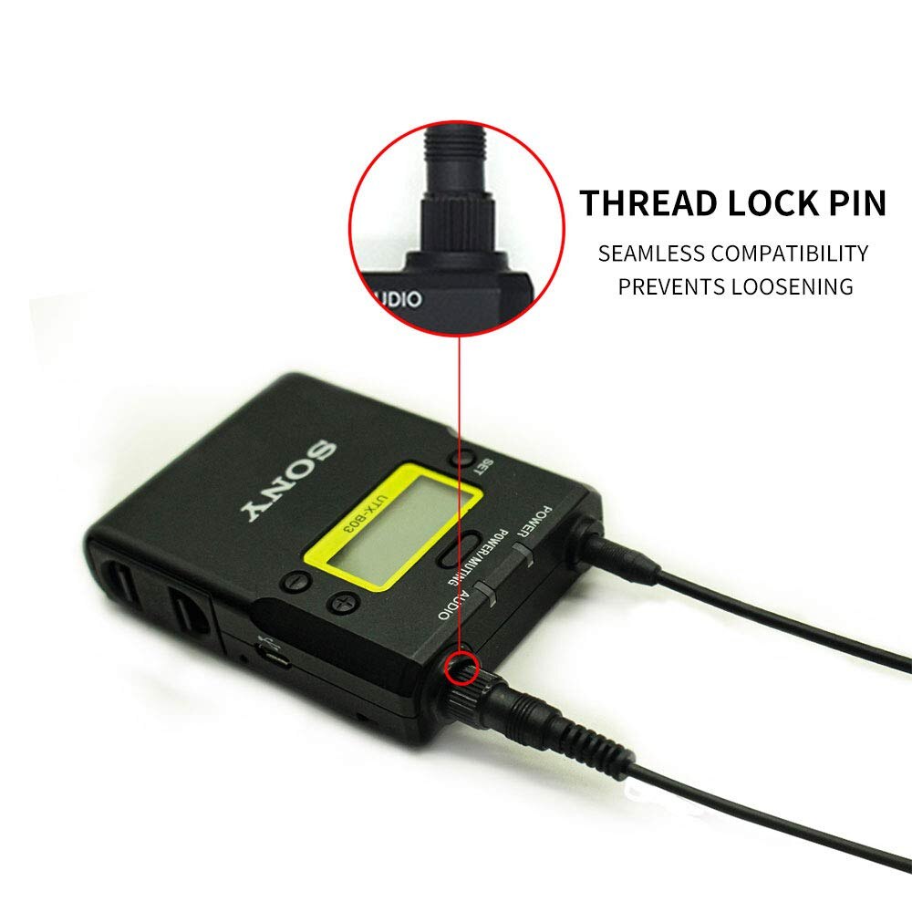 Replacement Locking 3.5mm TRS Spring Cable For Sony UWP-V1 UWP-D11 UWP-D21 Wireless Output Microphone Audio Receiver Phone