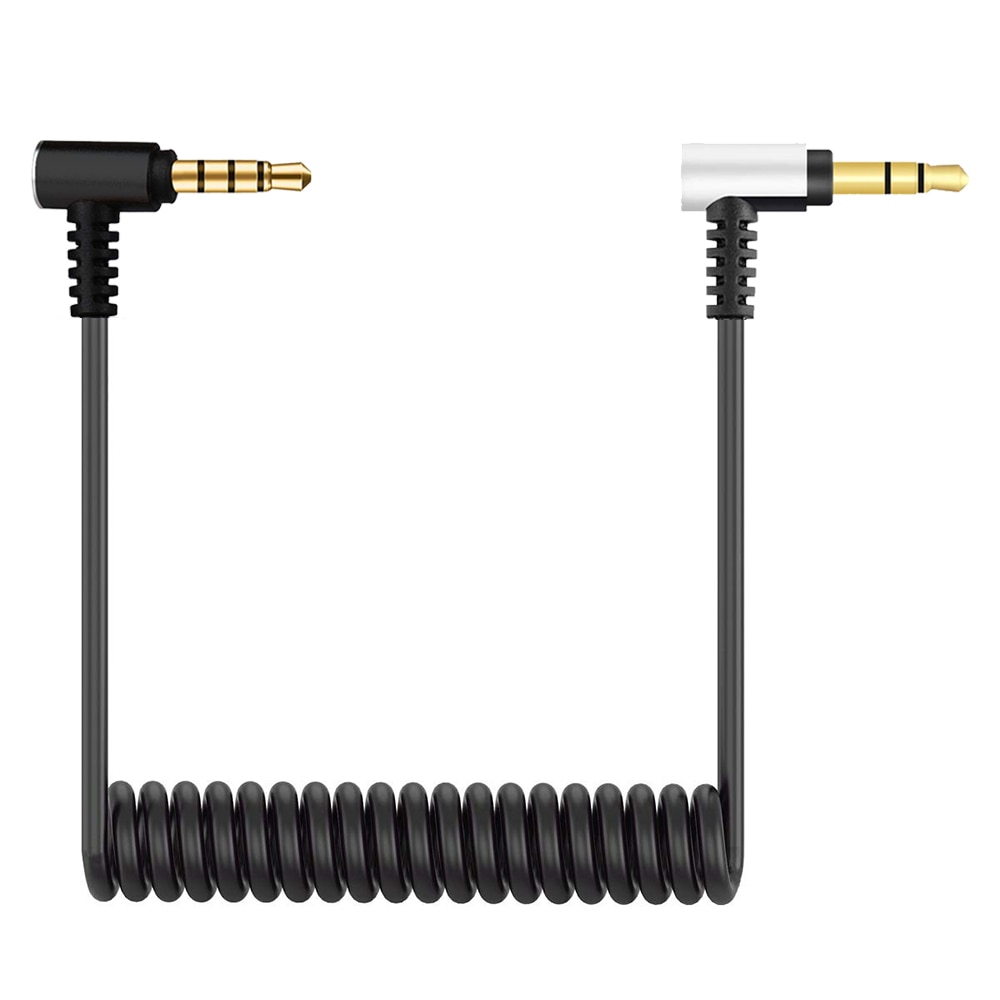 Replacement 3.5mm TRS to TRRS Microphone Cable Ancable Male Coiled Mic Cord For Rode SC7 VideoMic VideoMicro Go Boya Mic