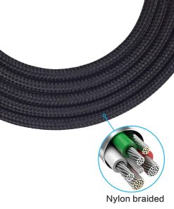 Alternative view of OFC 2.5mm Stereo Audio Nylon Braided Cable Extension Music Cord Wire JBL J55 J55i J55A J88 J88i J88A Headphones