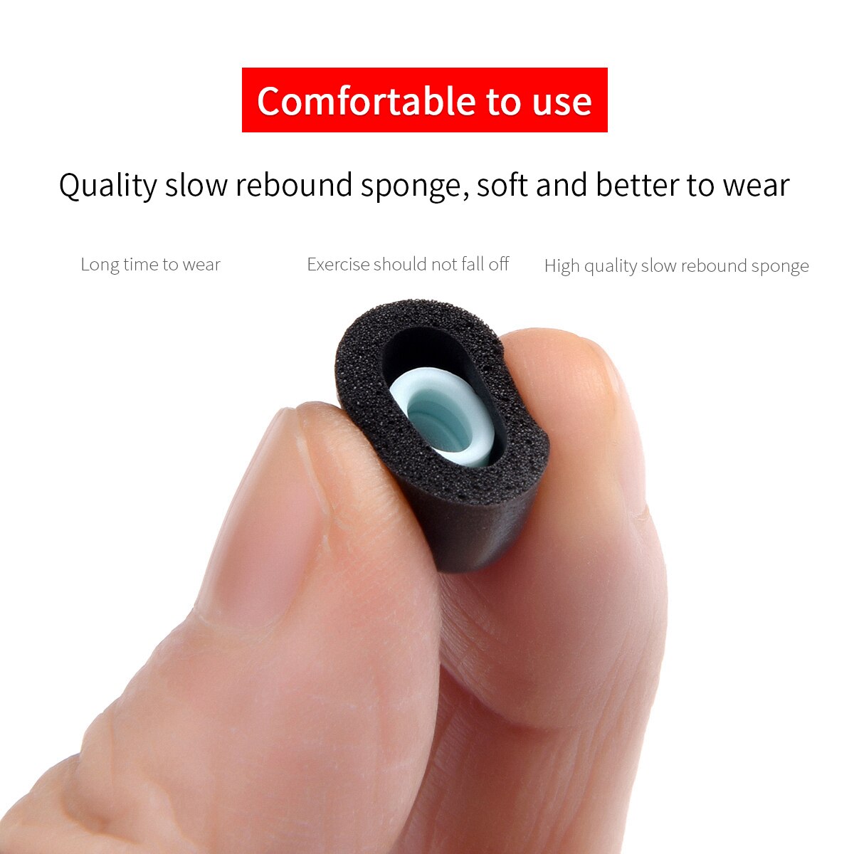 4Pcs Memory Foam Ear Tips for Sony MDR-XB55AP XB75AP EX650AP Eartips WI-XB400 Linkbuds S C500 Freedom2 In-ear Earphone Tips