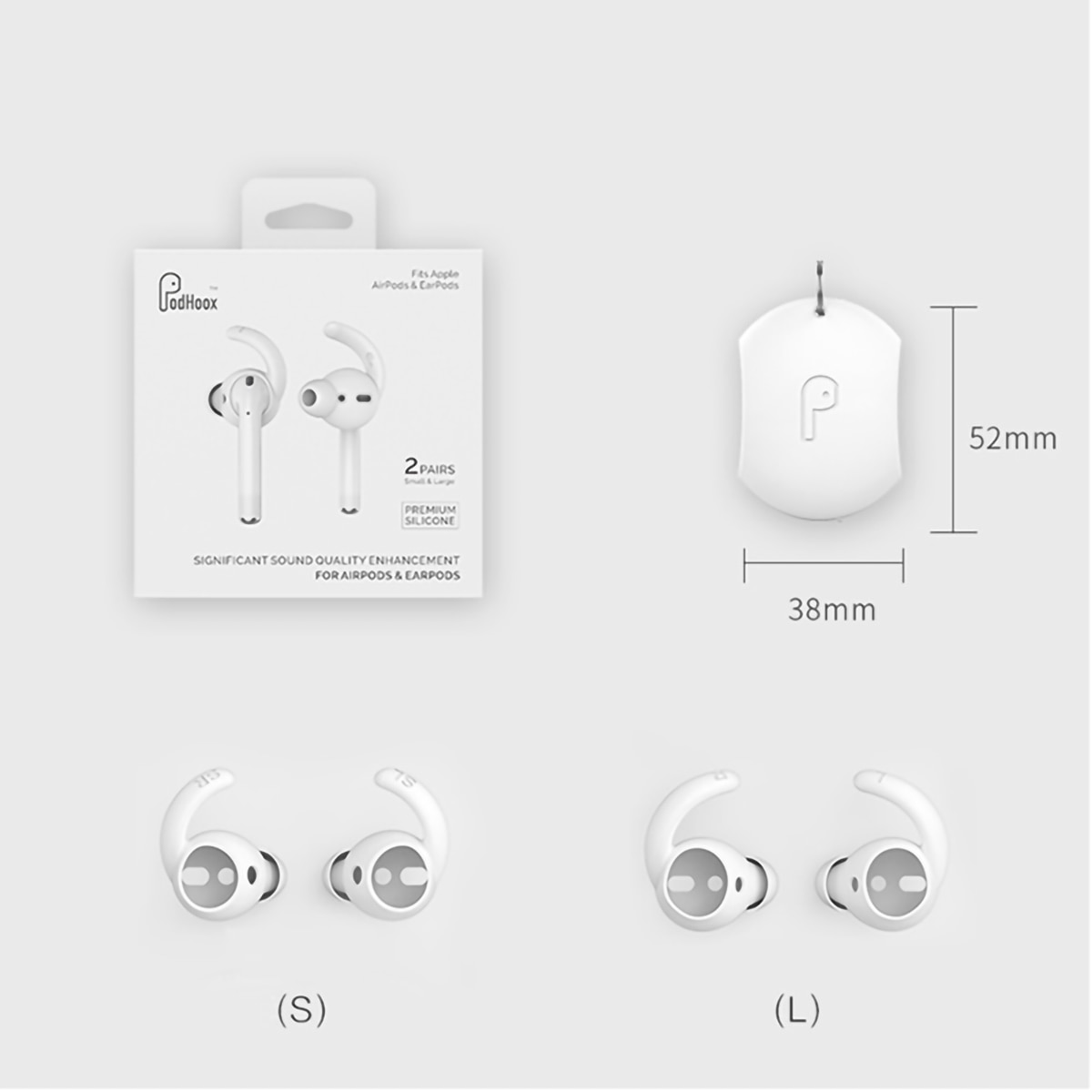 Anti-drop Silicone Ear Tips for Apple Airpods 1/2 Eartips for JBL T225TWS Earbuds for HUAWEI FreeBuds4 TWS Sports Tips Earhook Anti-drop Silicone Ear Tips for Apple Airpods 1/2 Eartips for JBL T225TWS Earbuds for HUAWEI FreeBuds4 TWS Sports Tips Earhook