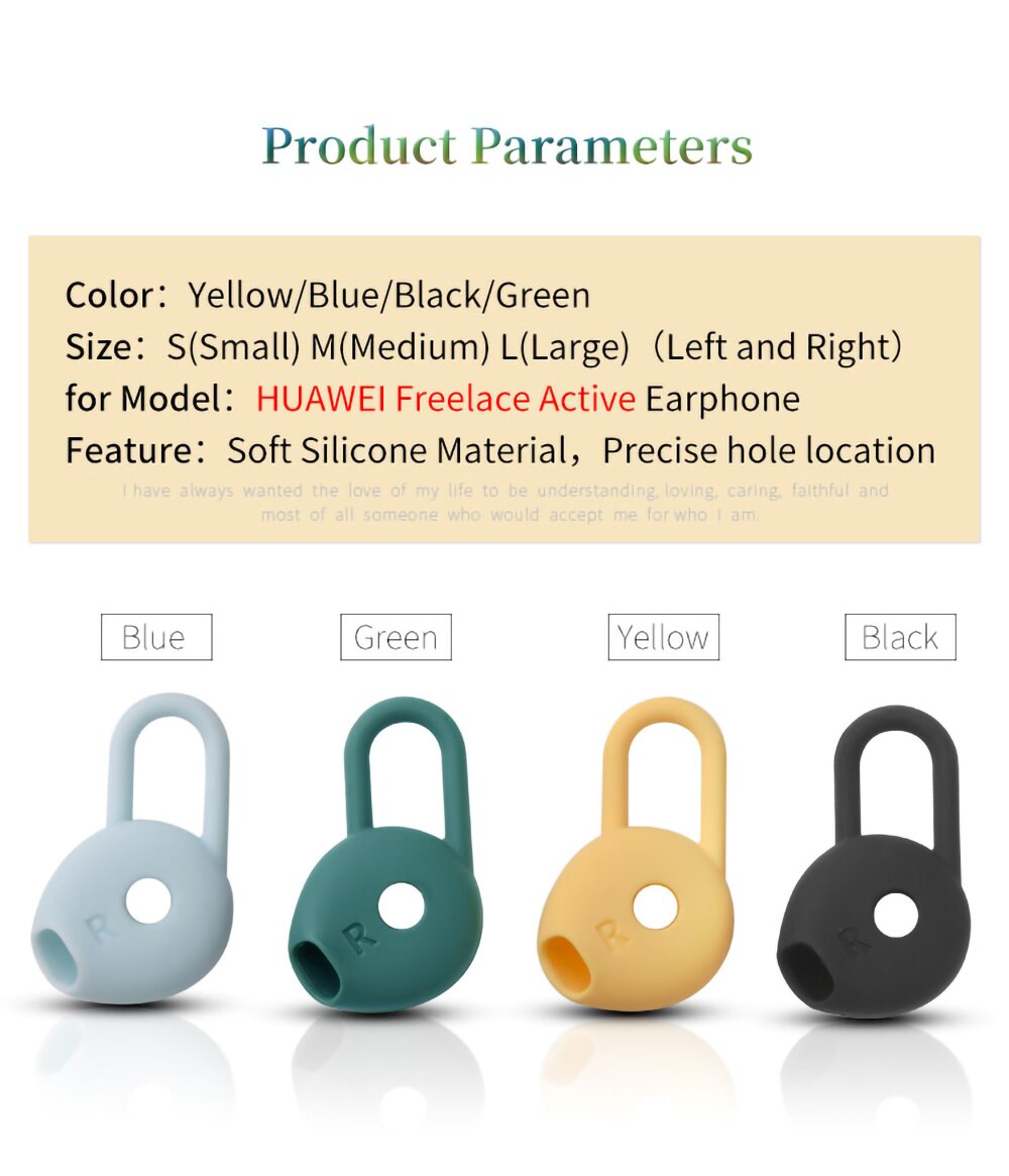 6Pcs Silicone Ear Tips for HUAWEI Freelace Active Earbuds Eartips Neck Mounted Anti-drop Tips Earphone Earplugs 6Pcs Silicone Ear Tips for HUAWEI Freelace Active Earbuds Eartips Neck Mounted Anti-drop Tips Earphone Earplugs