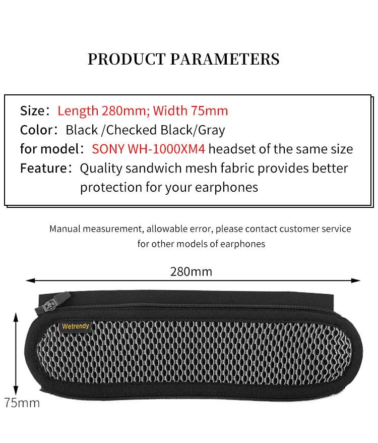 Quality Headphone Head Beam Cover for Sony WH-1000XM4 Headphone Protective Case 1000XM4 H910N Headset Headbeam Protector Sleeve Quality Headphone Head Beam Cover for Sony WH-1000XM4 Headphone Protective Case 1000XM4 H910N Headset Headbeam Protector Sleeve
