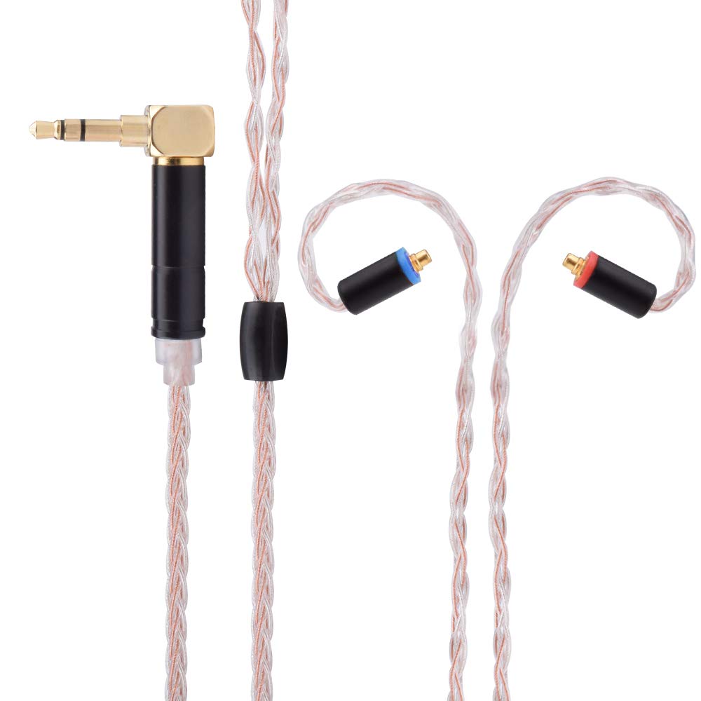 8 Core Silver Plated Cable for Shure SE215 SE315 SE846 SE535 SE425 Replacment Detachable MMCX Cables Upgrade Cords 8 Core Silver Plated Cable for Shure SE215 SE315 SE846 SE535 SE425 Replacment Detachable MMCX Cables Upgrade Cords