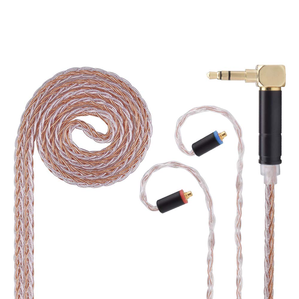 8 Core Silver Plated Cable for Shure SE215 SE315 SE846 SE535 SE425 Replacment Detachable MMCX Cables Upgrade Cords 8 Core Silver Plated Cable for Shure SE215 SE315 SE846 SE535 SE425 Replacment Detachable MMCX Cables Upgrade Cords