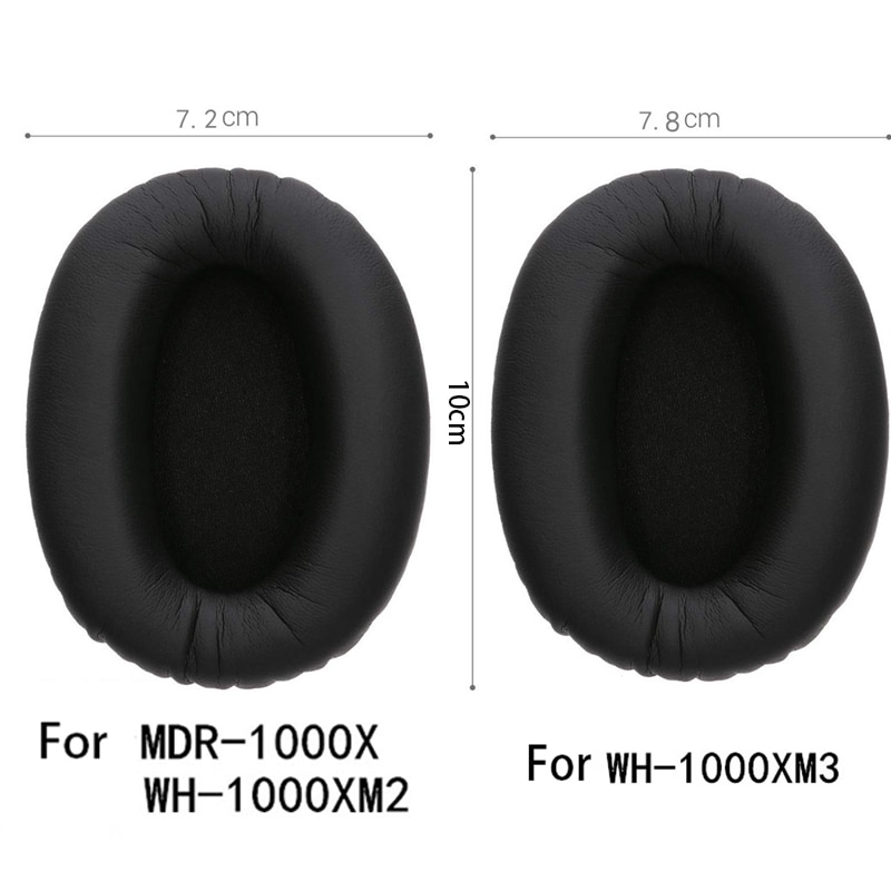 Soft Memory Foam Ear Pads Cushions For Sony Mdr-1000x Wh -1000xm2 Headphones Earpads Protein Leather Headset Cover Earmuff