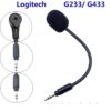 Mic for Logitech G433 / G233 Wired Gaming Headsets 3.5mm Detachable Unidirectional Game Boom Microphone