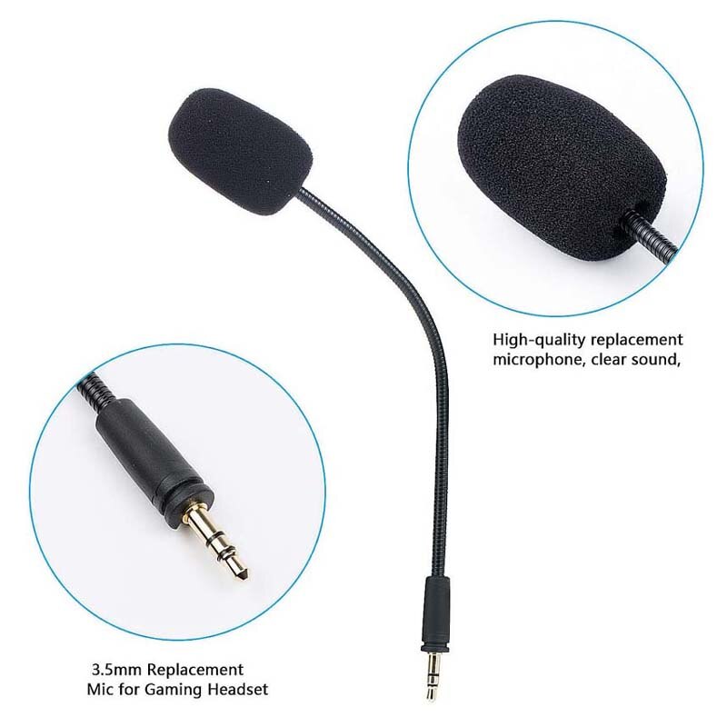 Suitable for Turtle Beach Replacement Mic 3.5mm Detachable Gaming Microphone Boom for PDP Afterglow AG6 Ear Force