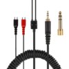 6.35mm Spring Coiled Audio Cable Sennheiser HD25 25-1 25-C 25-13 II SP 222 224 230