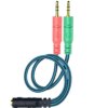 Kingston HyperX Bose Logitech Sennheiser JBL Headsets 3.5 mm Audio Cable Splitter Adapter