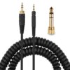 6.35mm Aux Audio Coiled Cable Rane RH-2 Headphones 3,5 - 2.5mm