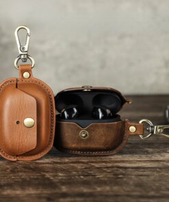 Alternative view of Sony WF-1000XM5 WF1000XM5 Headphone Genuine Leather Protective Cover Case for