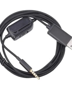 Alternative view of Logitech Astro A10 A40 A40TR Headsets aux 3.5mm plug to USB 7.1 audio cable Mute Volume Control