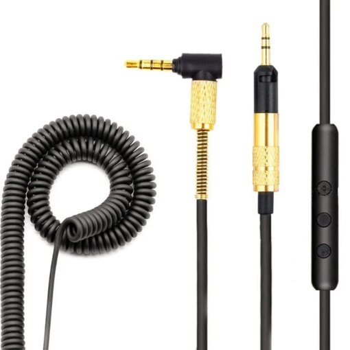 KRK KNS 6400 6402 8400 8402 On-Ear Headphones OFC Aux Audio Cable 2.5 - 3.5 mm Microphone