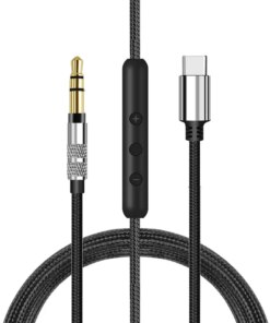 AKG K845BT Headphones braided OFC Aux USB Type C audio Cable Mic Vol Call
