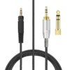 KRK KNS 6400 6402 8400 8402 On-Ear Circumaural Headphones 6.35mm OFC Braided Audio Cable 3.5 - 2.5 mm