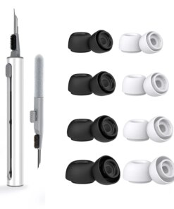 Airpods Pro 1 2 Noise Reduction Silicone Ear Tips Pads Plugs with cleaning pen 4 Pairs - Image 3