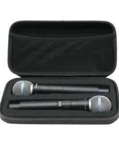 Shure BETA58A two wireless microphone storage bag hard case cover box
