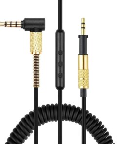 3.5 to 2.5 mm Spring Coiled OFC Audio Cable For Pioneer HRM-7 HRM-6 HRM-5 Closed-Back Studio Monitor