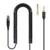 3.5 6.35mm Mini XLR Coiled Cable for Sennheiser HD490 HD 490 PRO / Plus Headphones