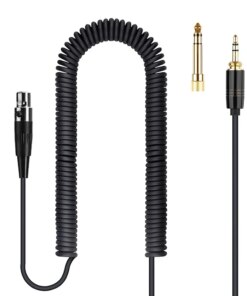 3.5 6.35mm Mini XLR Coiled Cable for Sennheiser HD490 HD 490 PRO / Plus Headphones