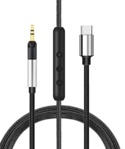 audio cable microphone vol OFC USB Type C 2.5mm For Audio-Technica ATH-PRO5X Headphones